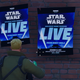 In-game posters advertising the live event ahead of time.